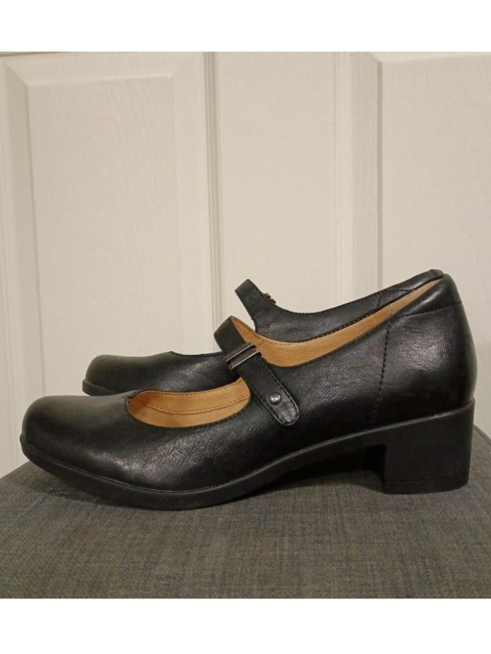 Dansko Black Mary Jane Leather Block Heel Shoes Size 10/41 Elegant - Picture 6 of 10